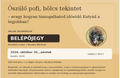 Belépőjegy 2026.10.30. Őszülő pofi, bölcs tekintet - avagy miképp támogathatod idősödő Kutyádat a legjobban?